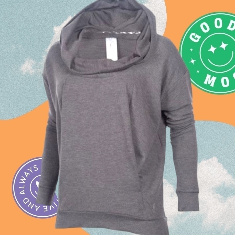 CAPEZIO Studio Women's Elle Slouch Pullover Hoodie Ash Size Small